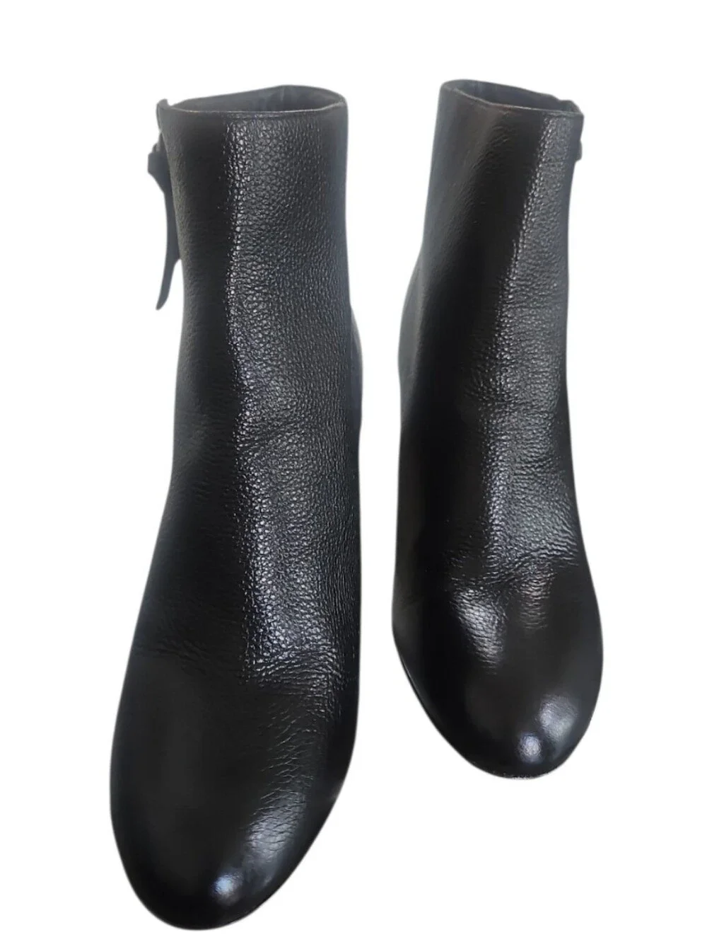 Kate Spade New York Knott Zip Black Leather Block Heel Ankle Booties Size 8.5